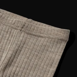 Agi Leggings I Ull Och Silke Khaki Melange