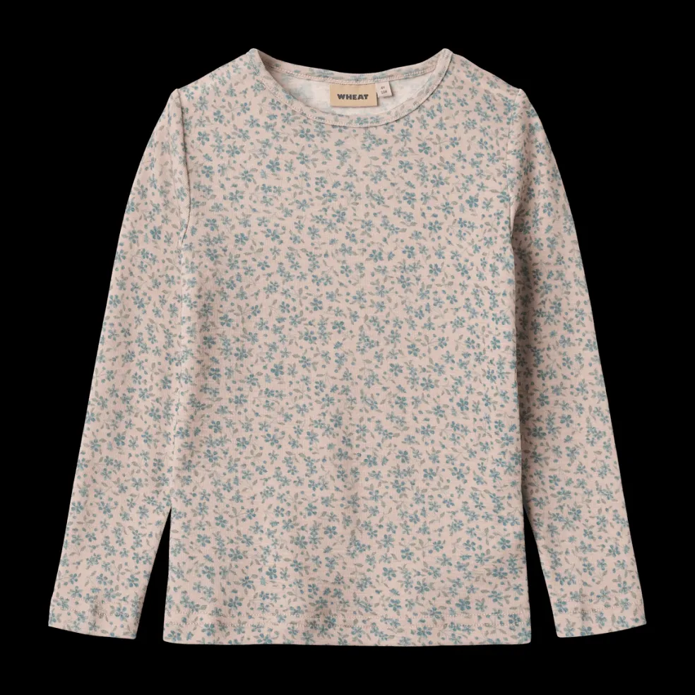Alfie Långärmad T-shirt I Ull Blue Flowers