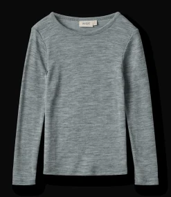Alfie Långärmad T-shirt I Ull Melange Grey