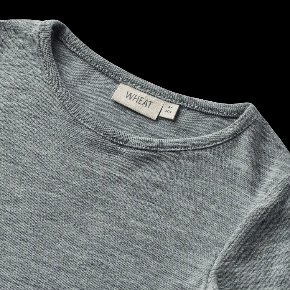Alfie Långärmad T-shirt I Ull Melange Grey