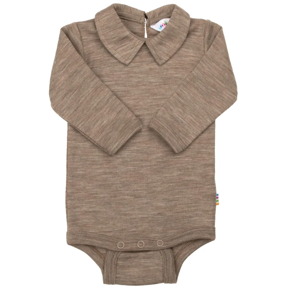 Baby I Ull Body Med Krage Beige Melange