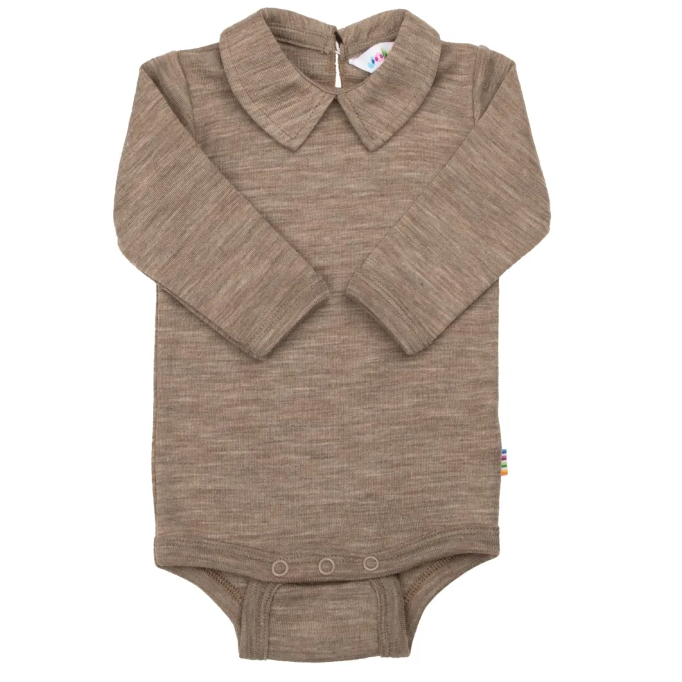 Baby I Ull Body Med Krage Beige Melange