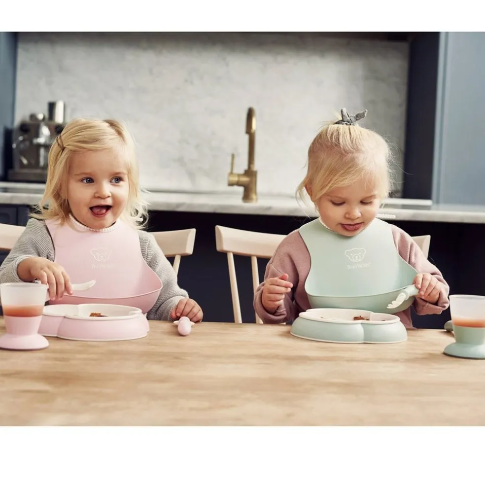 Baby Middags Set Blekgrön