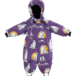 Babyoverall Polar Bears Purple Heart