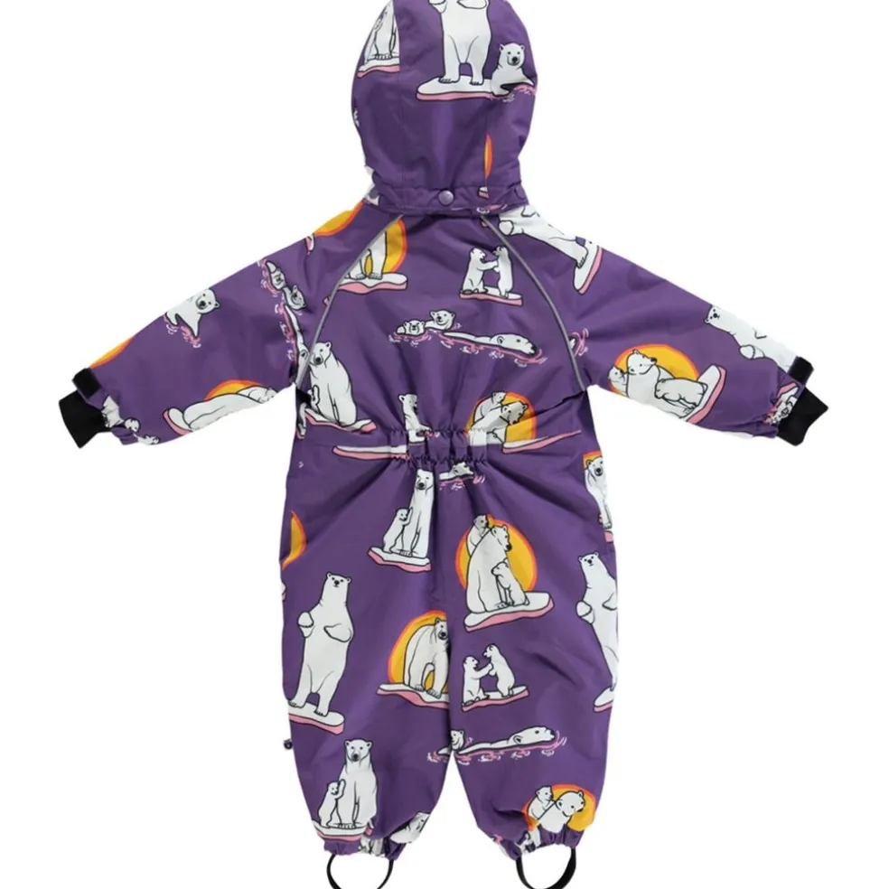 Babyoverall Polar Bears Purple Heart