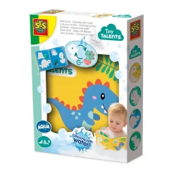 Bath Time Färgläggning Med Vatten Dino Badbok