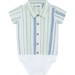 Birge Randig Skjort-baby Body Jade Green