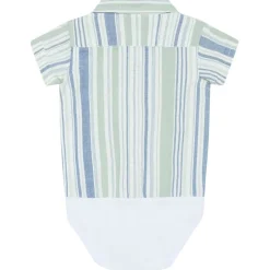 Birge Randig Skjort-baby Body Jade Green