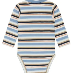 Bjorn Randig Baby Body Ljusblå