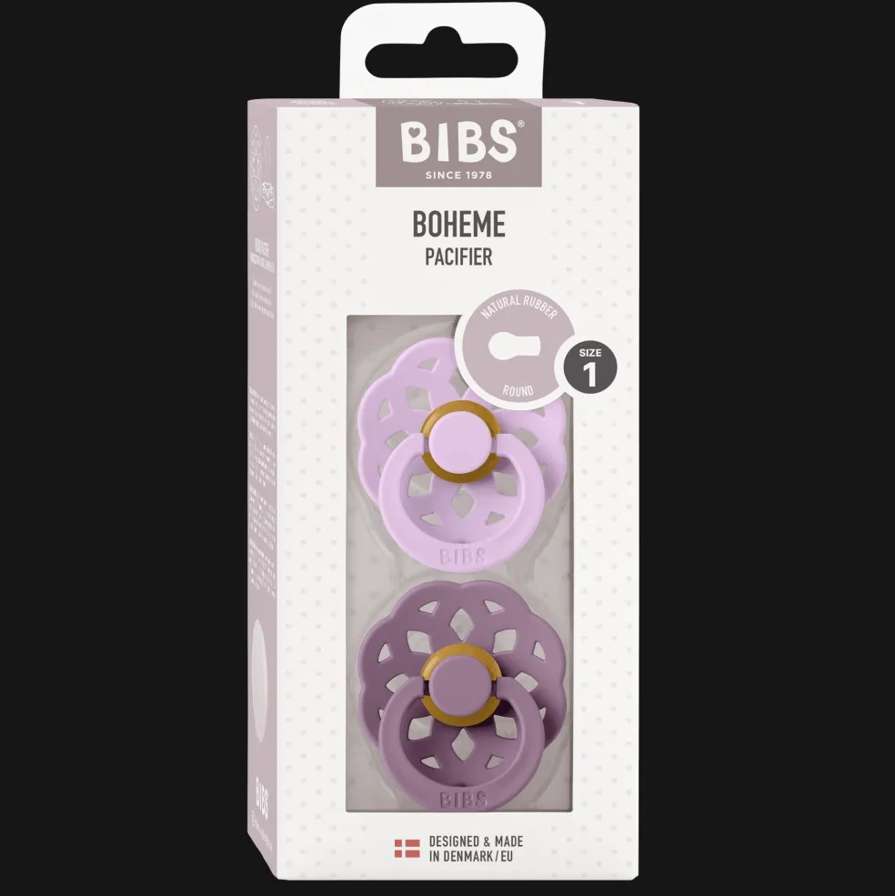 Boheme 2-pack Runda Latexnappar Violet Sky Mauve