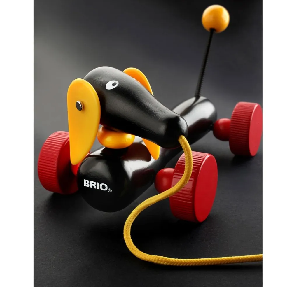 BRIO Baby - 30332 Dachshund Dragleksak Svart