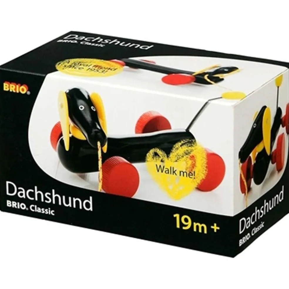 BRIO Baby - 30332 Dachshund Dragleksak Svart