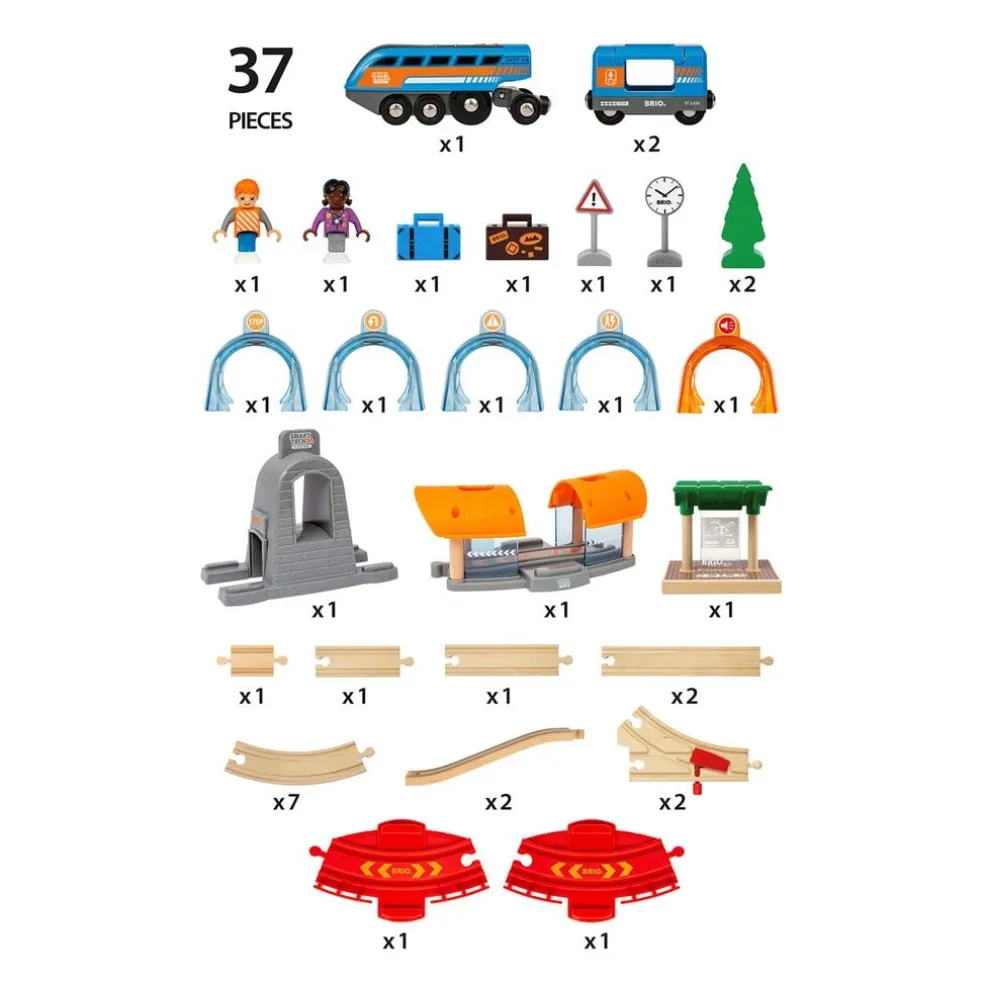 BRIO® World - 33972 Smart Tech Sound Action Tunnel Travel Tågset