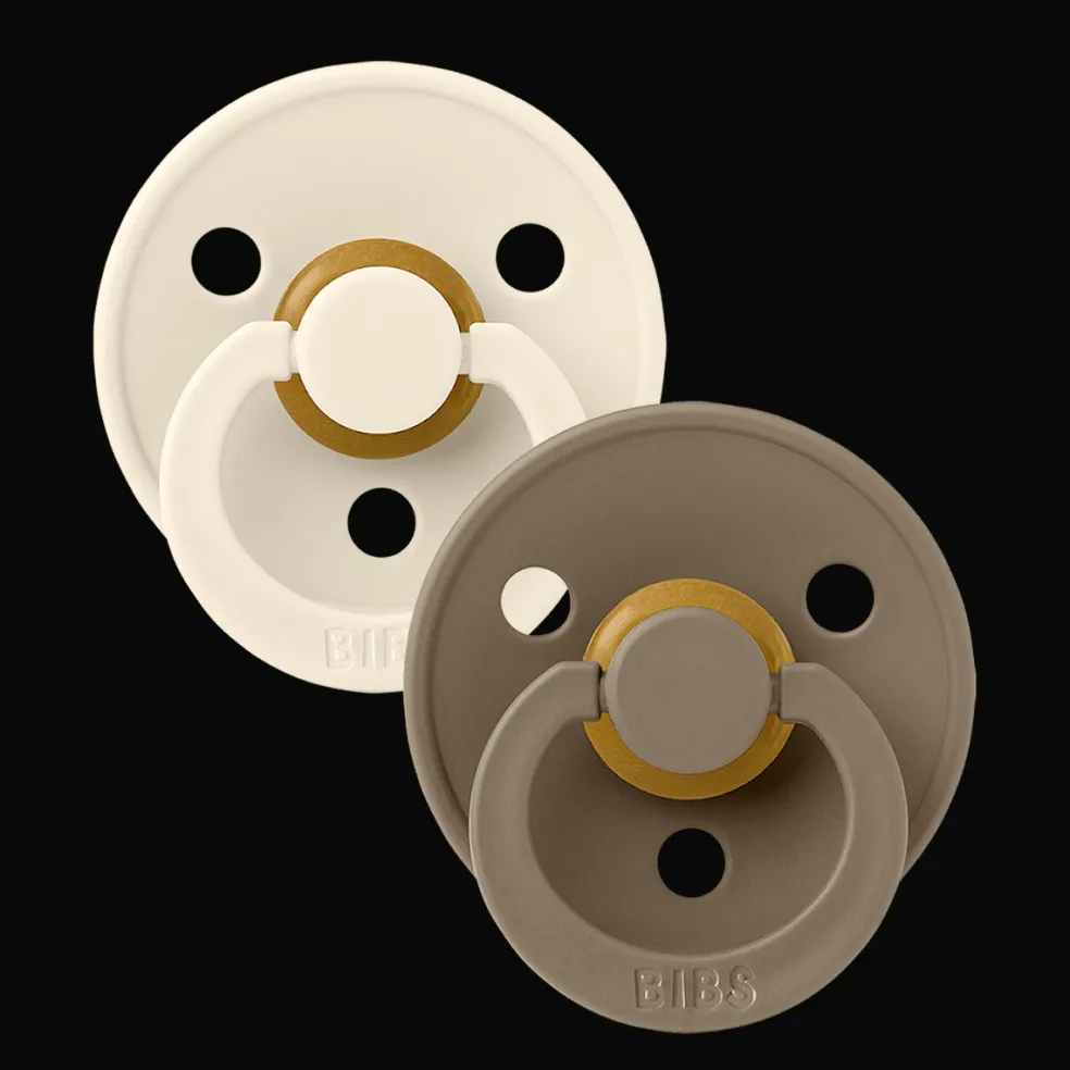 Colour 2-pack Runda Latexnappar Ivory Dark Oak