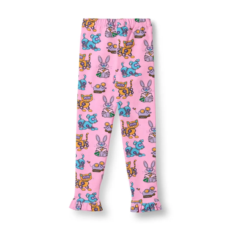 Dabinett With Robot Pets Leggings Pink Lilac