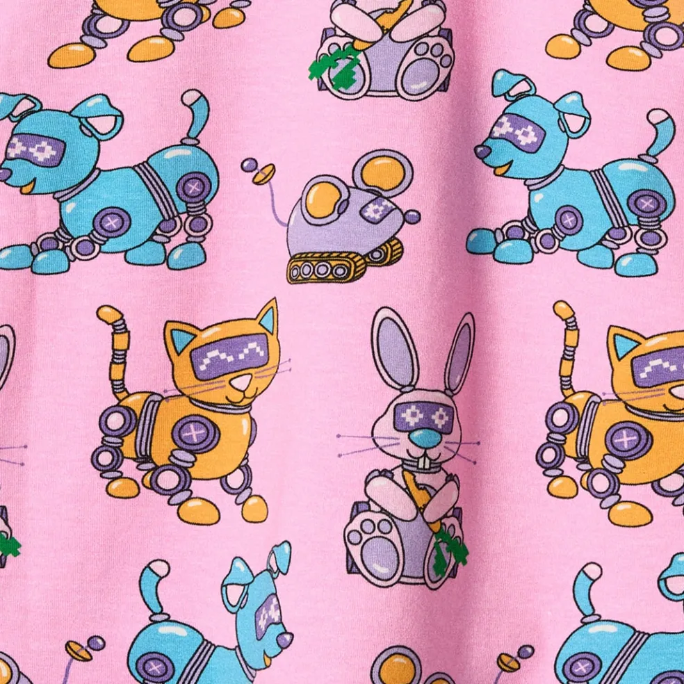 Dabinett With Robot Pets Leggings Pink Lilac