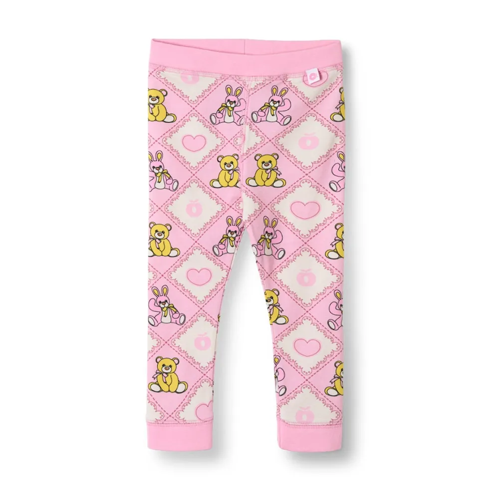 Elstar Leggings För Baby Med Nallebjörnar Rosa Lace