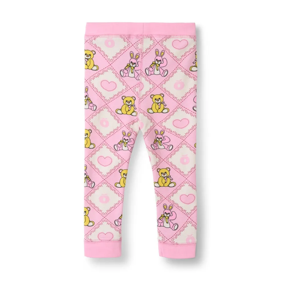 Elstar Leggings För Baby Med Nallebjörnar Rosa Lace