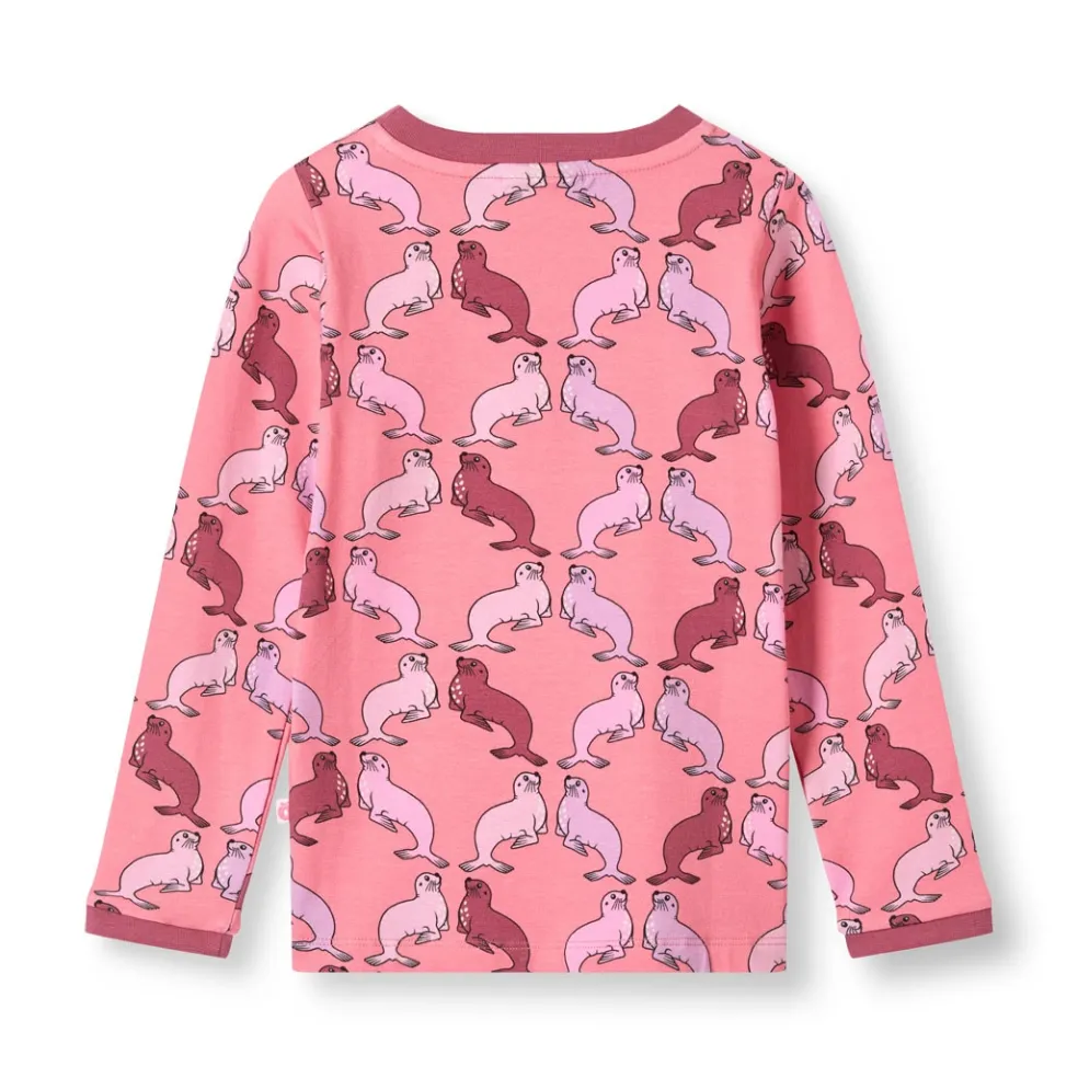 Elstar Långärmad Topp Med Sjölejon Rosa Mauve Rose