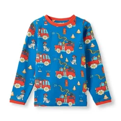 Elstar With Fire Truck Långärmad T-shirt Brilliant Blue