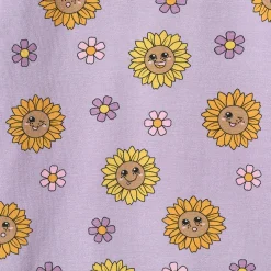 Elstar With Sunflowers Långärmad Baby Body Heather Purple