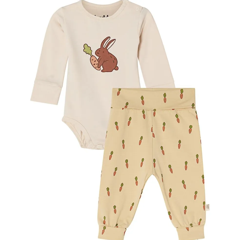 Filip GOTS Set Med Baby Body Och Leggings Bunny/Carrots