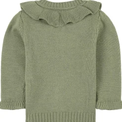 Flounce Stickad Kofta Khaki
