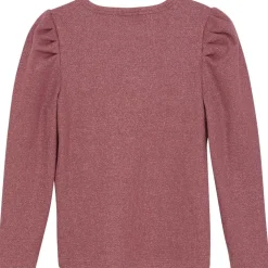 Glitter Rib Långärmad T-Shirt Deco Rose