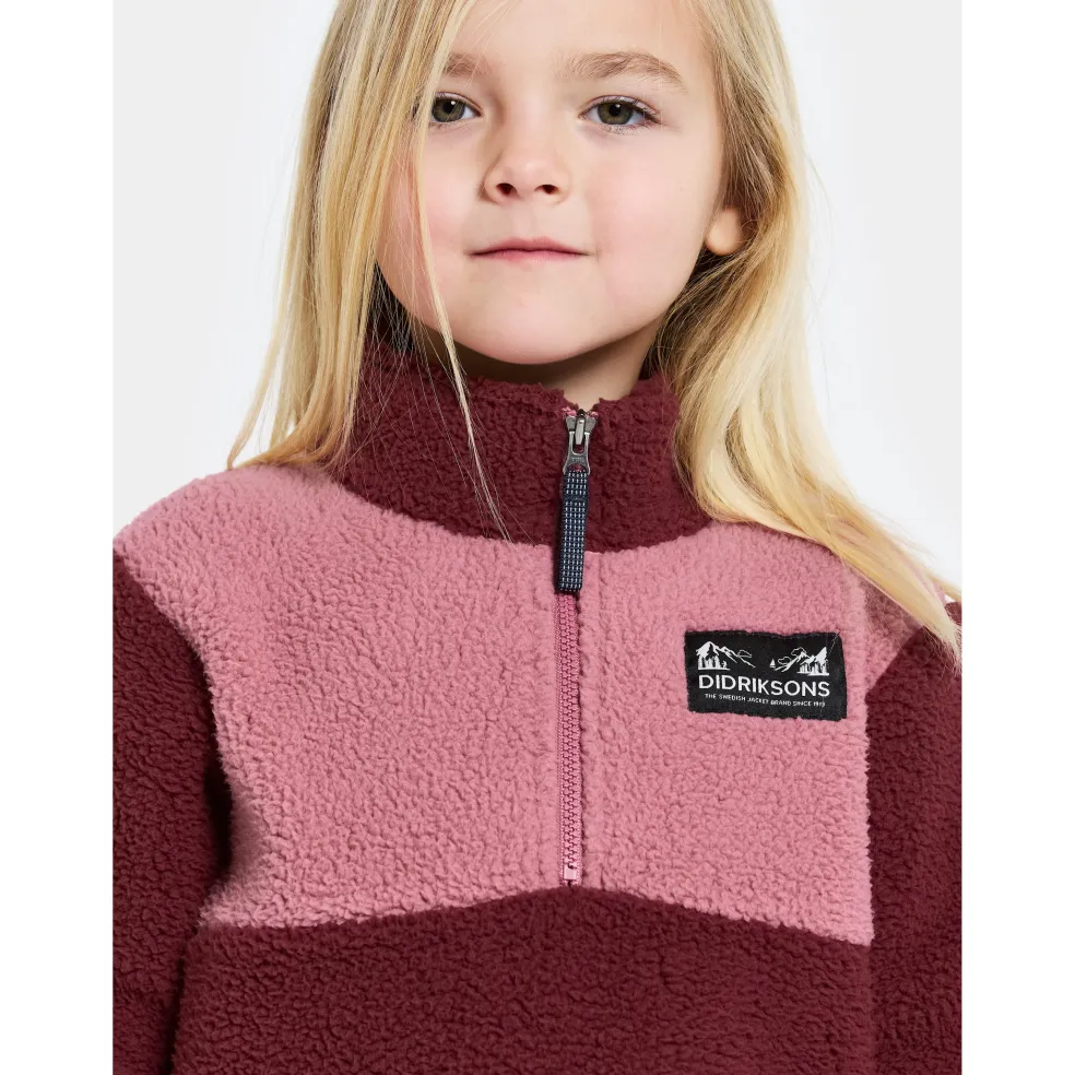Gosig Kids Jumper Med Halv Dragkedja Anemon Red