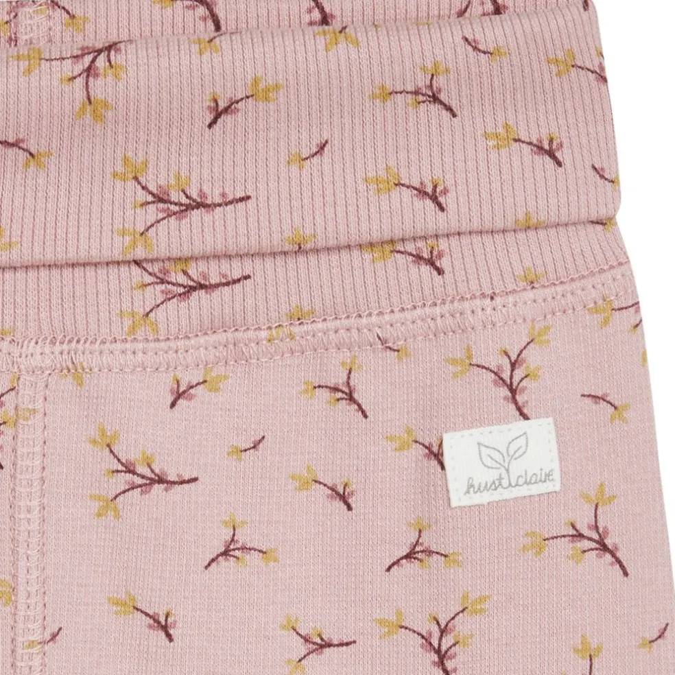 GOTS Guste Mönstrade Mjukisbyxor Dusty Rose