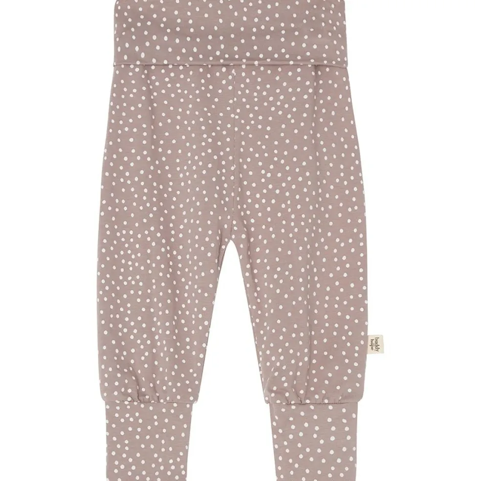 GOTS Hanna Babybyxor Taupe Dots