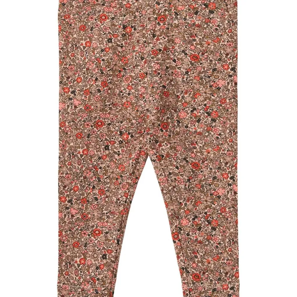 GOTS Jules Blommiga Baby-leggings rose Flower Meadow