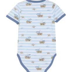 GOTS Kortärmad Baby Body Aop Skyway