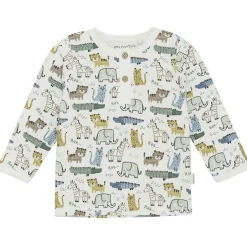 GOTS Långärmad T-shirt Aop Marshmallow White