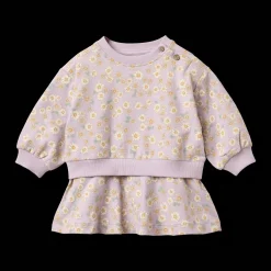GOTS Maggie Sweatklänning Lavender Daisies