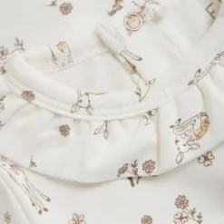 GOTS Mönstrad Långärmad T-shirt Silver Peony