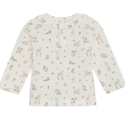 GOTS Mönstrad Långärmad T-shirt Silver Peony