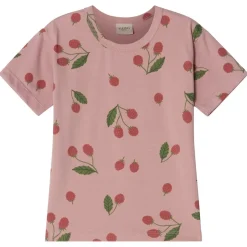 GOTS Santorini Mönstrad T-shirt Med Hallon Woody Rose