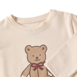 GOTS Tia Långärmad T-shirt Offwhite Bear