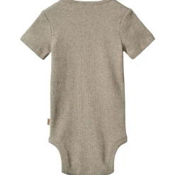 GOTS Timo Ribbad Baby Body Gravel Melange