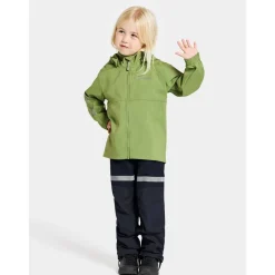 Hallon Kids Vindtät Jacka Algae Green