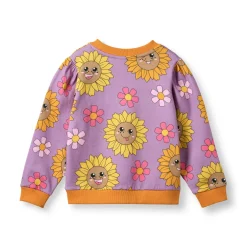 Hidden With Sunflowers Sweatshirt Purple Iris