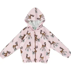 Hoodie with reindeer Icy Pink