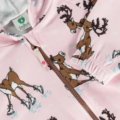 Hoodie with reindeer Icy Pink