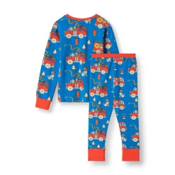 Jubilee With Fire Truck Nattkläder Set Brilliant Blue