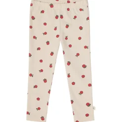 Kalle GOTS Mönstrade Leggings Med Äpplen Gräddvit
