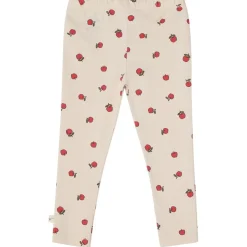 Kalle GOTS Mönstrade Leggings Med Äpplen Gräddvit