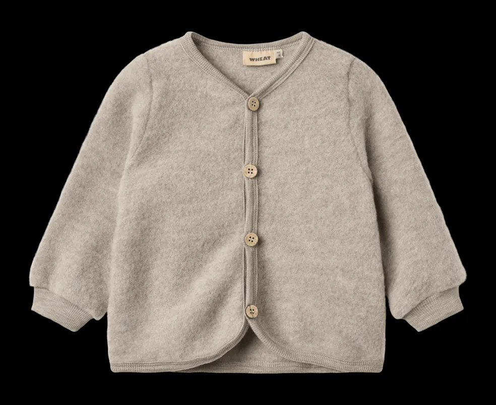 Kari Ullfleecekofta Khaki Melange