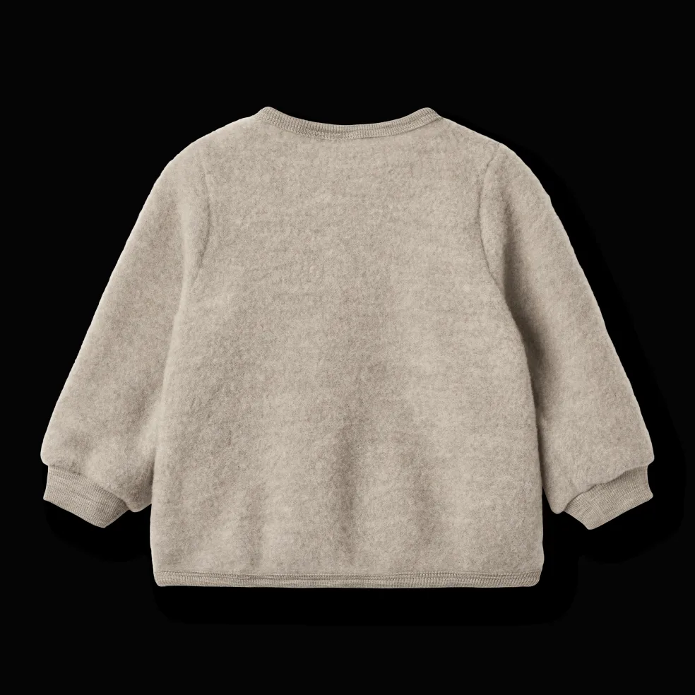 Kari Ullfleecekofta Khaki Melange