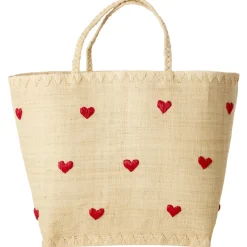 Large Raffia Väska Darling Hearts